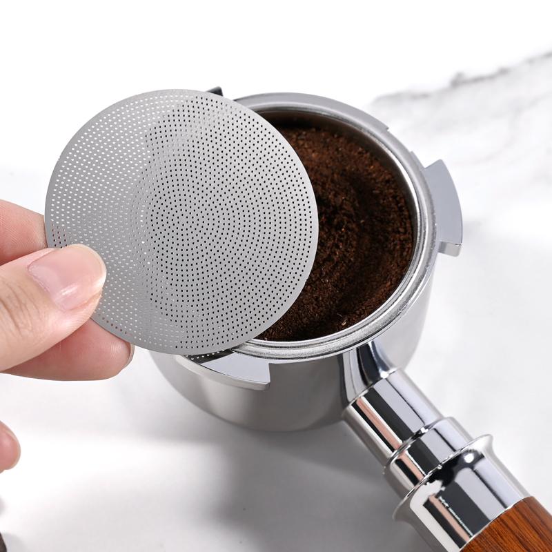 51mm 53mm 58.5mm Espresso Puck Screen Coffee Filter Reusable Holder 0.2mm For 51mm 54mm 58mm Portafilter Barista Accessories