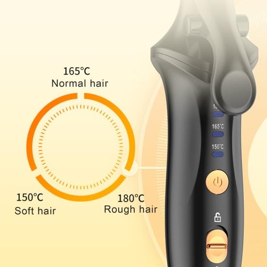 Cordless Hair Curling Iron 3 Temperature Adjustable Rechargeable Fast Heating Hair Curler Straightener Portable Electric Curling Wand Women