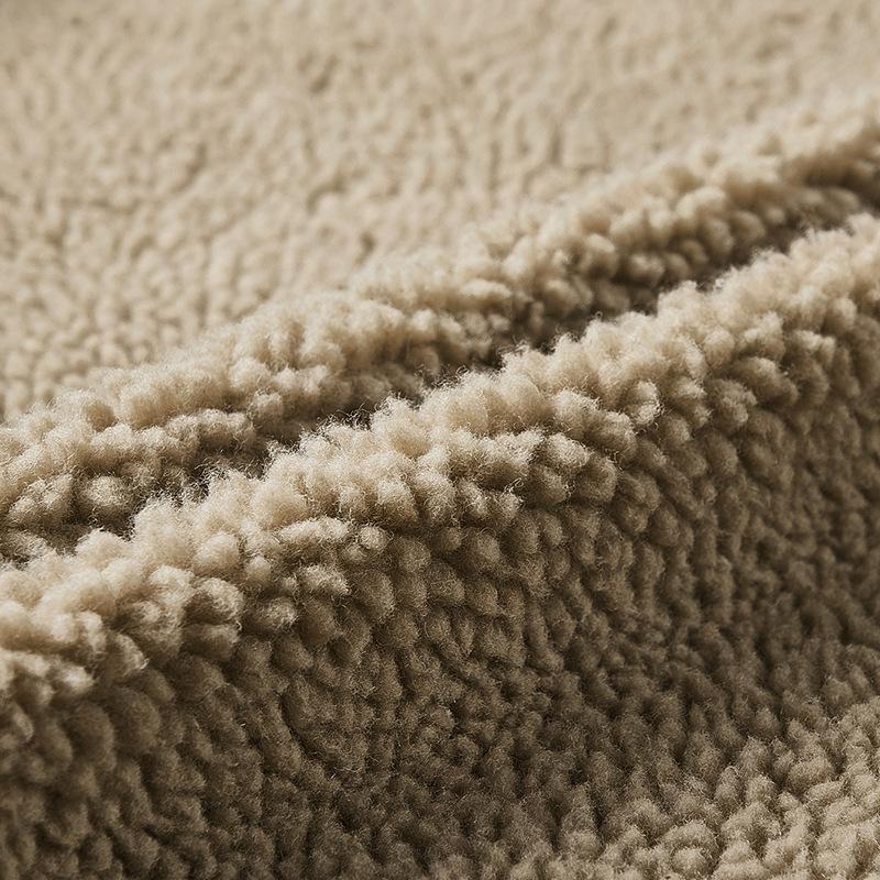 Fleece Thickened Cotton Jacket Men's Winter Military Flight Suit Tooling Lamb Fleece Lapel Jacket