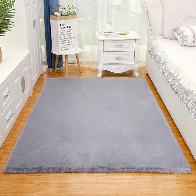 Plush Living Room Large Carpet White Carpets Decoration For Children 'S Room Non -Slip Mat Furry Fluffy Girl Bedroom Bedside Mats