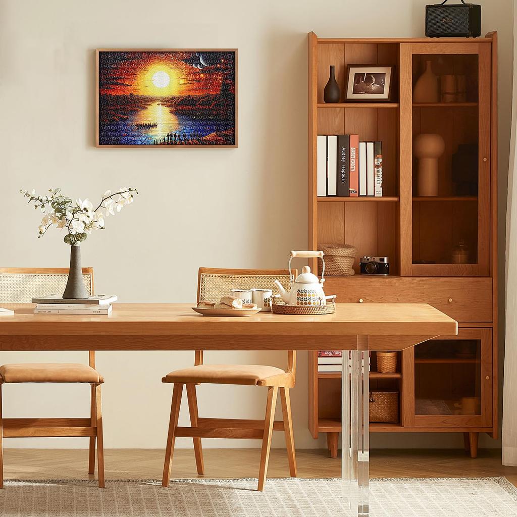 MISITU Micro-Piece Jigsaw Puzzle, 1000 Pieces, Landscape Painting, Fantasy, Gift, Birthday, Christmas, Stylish Interior, Dawn (26 X 38 Cm)