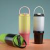 with Straw Gradient Thermos Cup Cold Hot Mugs Car Cup Milk Stainless Steel Insulated Cup  Travel