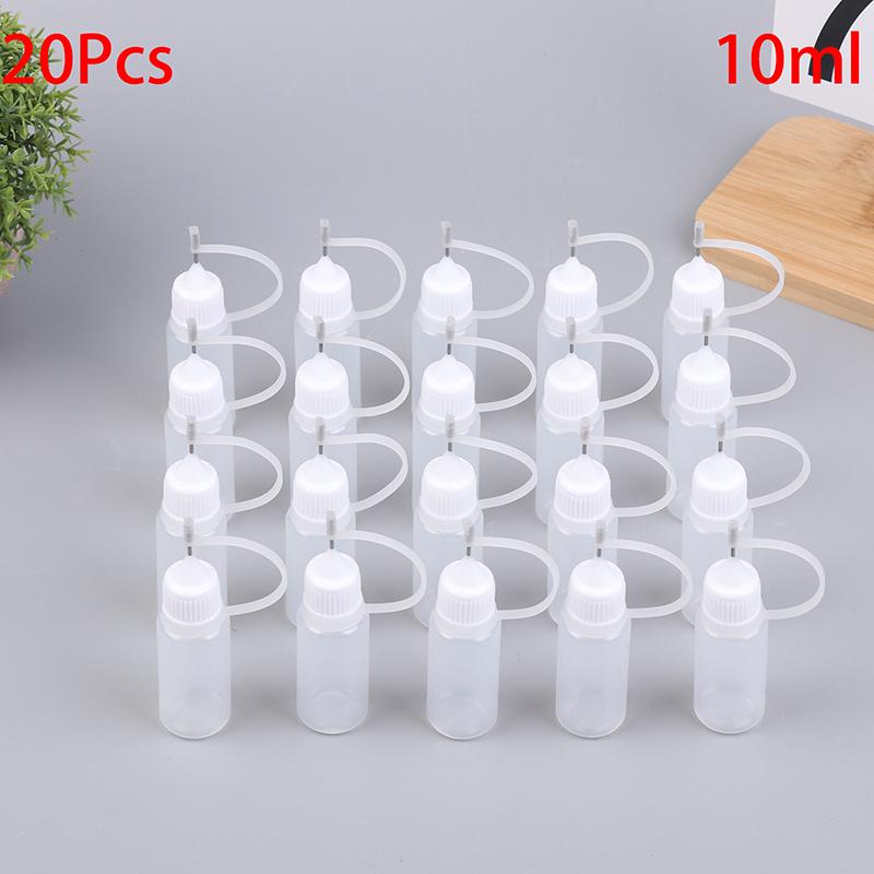 Diy Quilling Tool Empty Needle Tip Glue Bottle With Black Cap Liquid Dropper Containers With Silicone Rings For Crafting