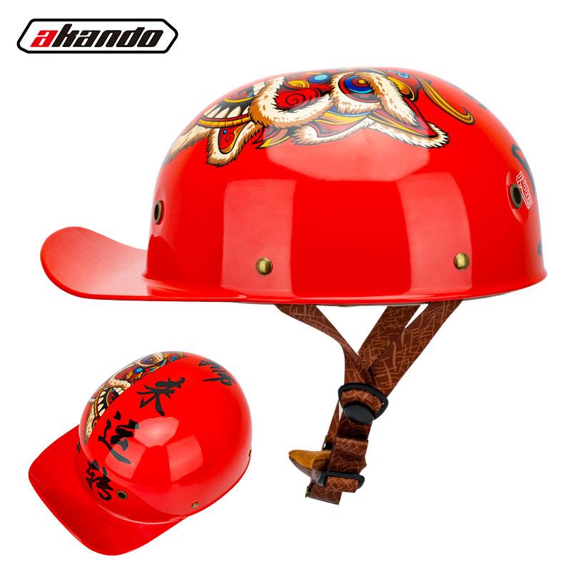 New Classic Motorbike Helmet Chinese Style Motorcycle Half Helmet Sport Scooter Baseball Protective Cap Motocross Helmet Cycling
