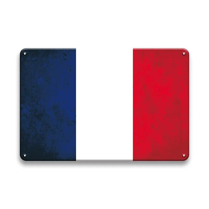 Metal Sign National Flag France Turkey Canada America Wall Decor Tin Sign Country Flag Home Decor Crafts Plaques Metal Poster