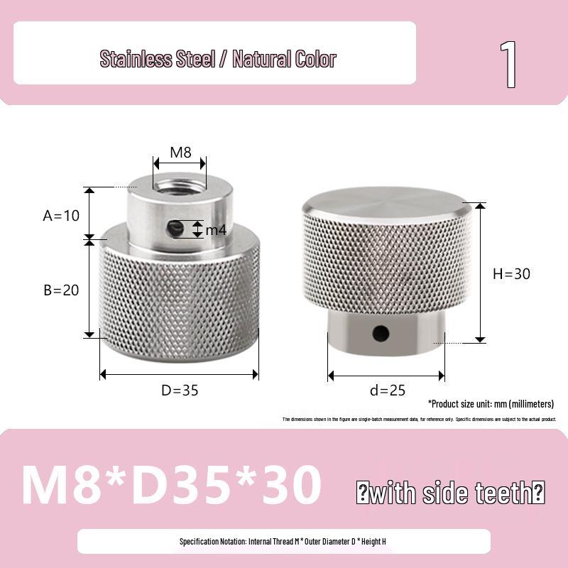 Ручная накатанная гайка из нержавеющей стали Hongkangming для M3-M12.