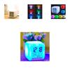 Снятие стресса Дом Спальня Ребенок 7 цветов Смена светодиодов Цифровой светящийся будильник для релаксации