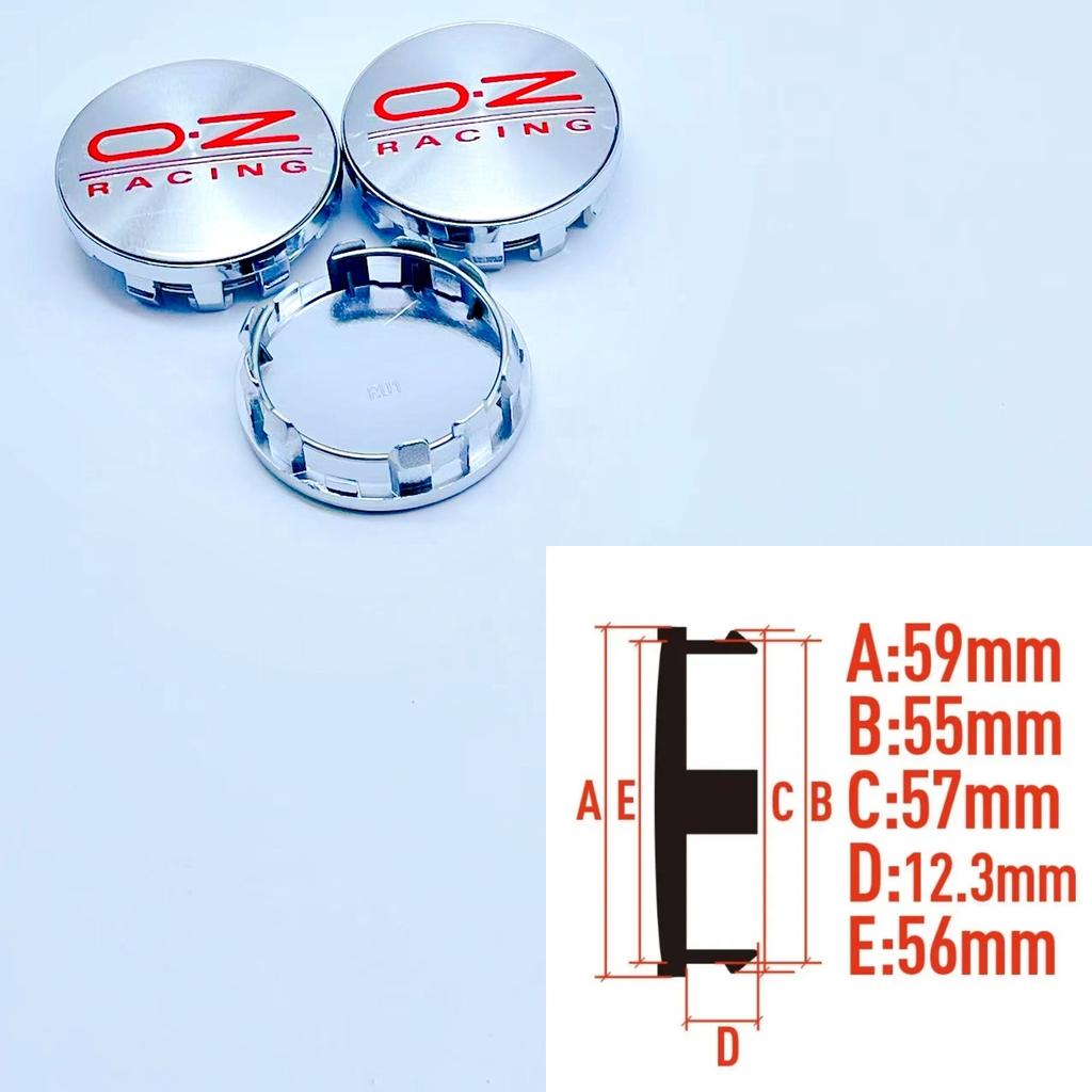 4pcs 59mm Car Styling OZ Racing O.Z Logo Car Wheel Hub Center Caps Sticker Rim Cover Decoration Badge Emblem Auto Accessories