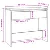 Vidaxl Stolik Konsolowy, Białe, 89X41X76,5 Cm, Materiał Drewnopochodny