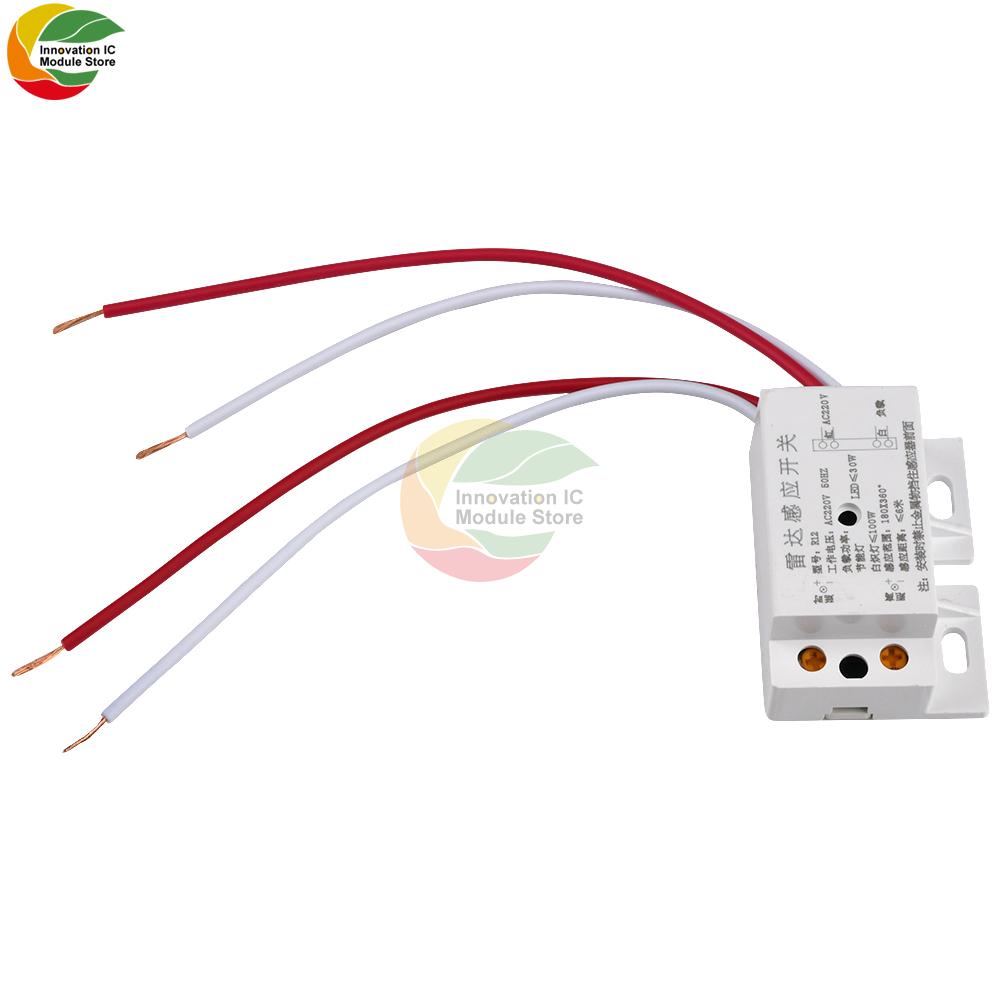 Переключатель-датчик движения PIR AC 220V, Микроволновый радарный датчик, Выключатель света, Автоматический ИК-инфракрасный датчик обнаружения движения человека, Вкл/Выкл, Переключатель для прохода