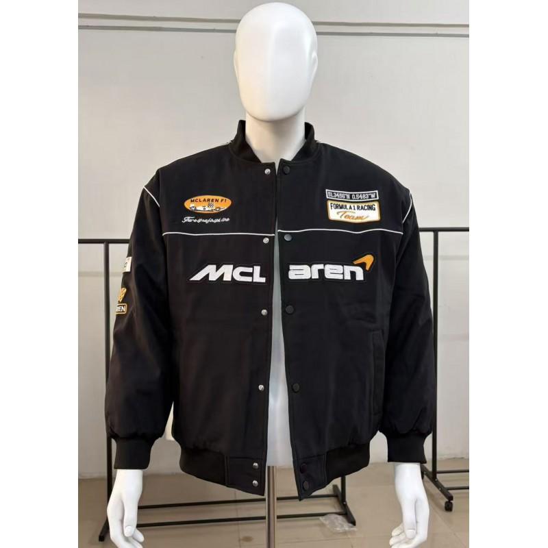 F1 Embroidered Racing Jacket Casual Biker Flight Coat Unisex Warm Sports Outerwear