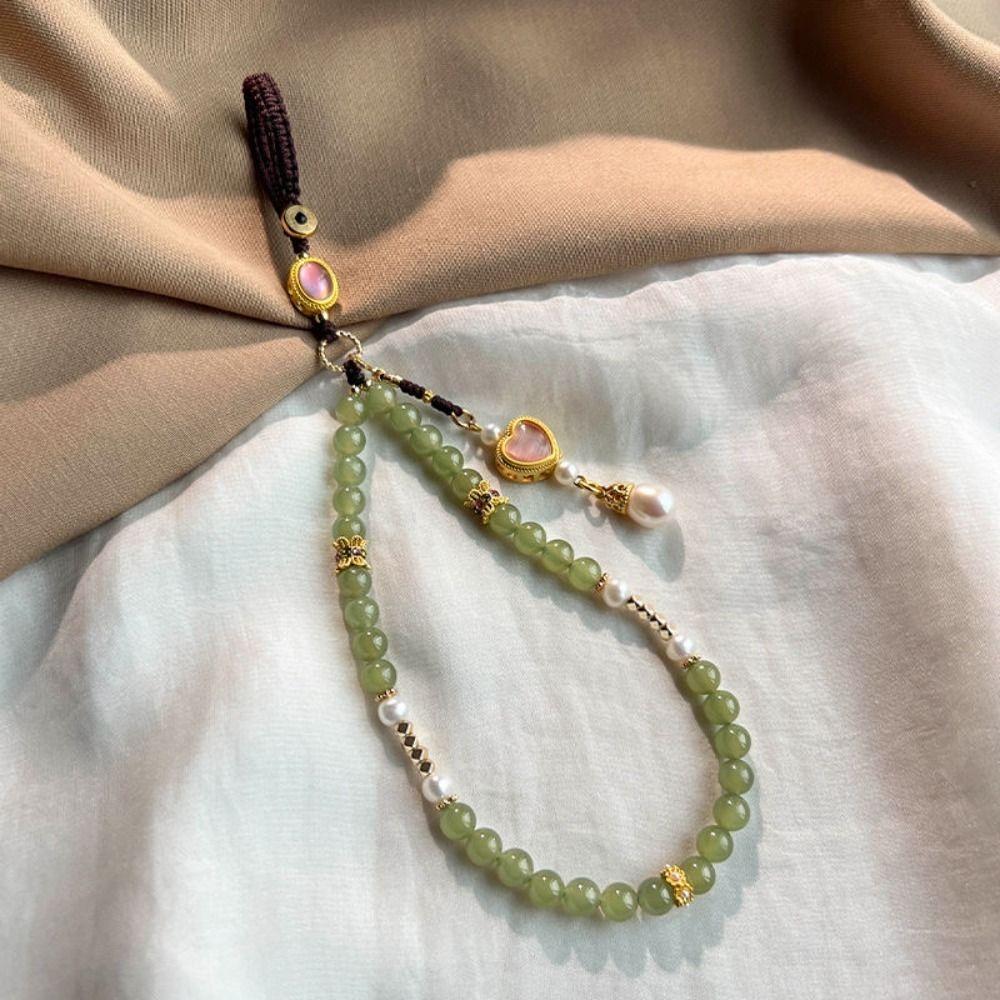 Chinese Style Mobile Phone Chain Hanging Ornaments Anti Drop Beads Phone Lanyard Vintage Anti Loss