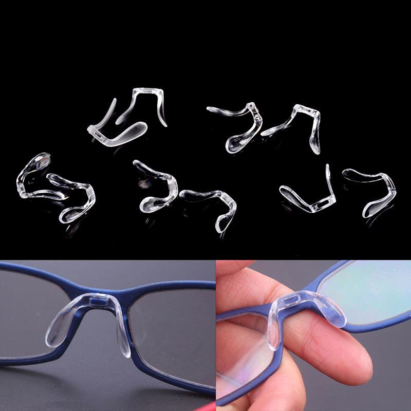 2Pcs Pvc Plastic Anti-Slip Stick On Nose Pads Eyeglass Sunglasses Eye Glasses