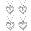 Dainty Initial Letters Necklace Heart Pendant Necklace Heart Necklace for Women Charm Necklace