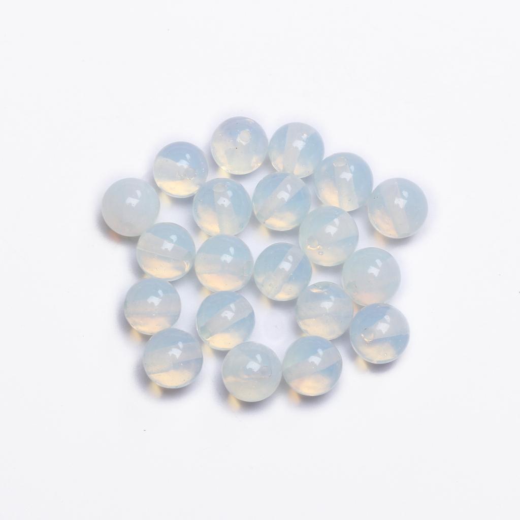Creative Jewelry Making For Necklace Bracelet Round Charms Natural Opal Stone 4/6/8/10/12mm DIY Spacer Loose Beads