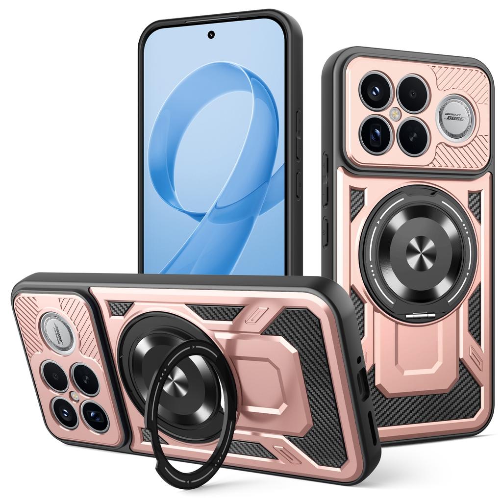 Для Xiaomi Poco F8 Ultra / Redmi K90 Pro Max 5G Магнитный чехол Вращающаяся подставка Чехол для телефона из ТПУ + ПК