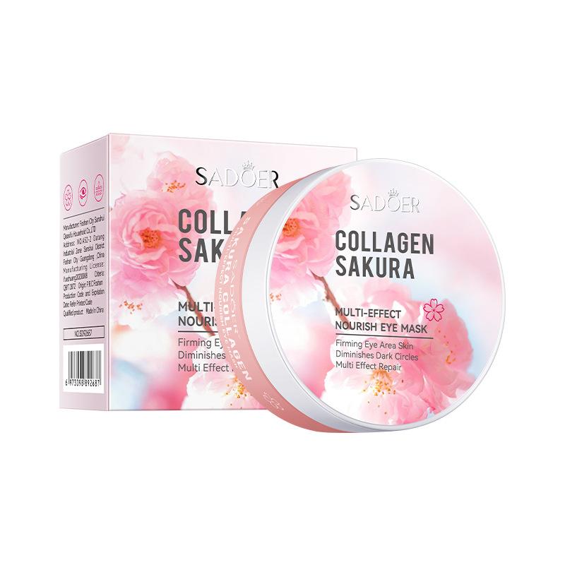 Sakura Eye Mask 80г SADOER Коллагеновая увлажняющая и увлажняющая маска для глаз