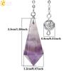 CSJA Rock Crystal Quartz Pendulum for Dowsing Rod Natural Stone Pendant Pendulos Pendules Radiesthesia Spiritual Products G690