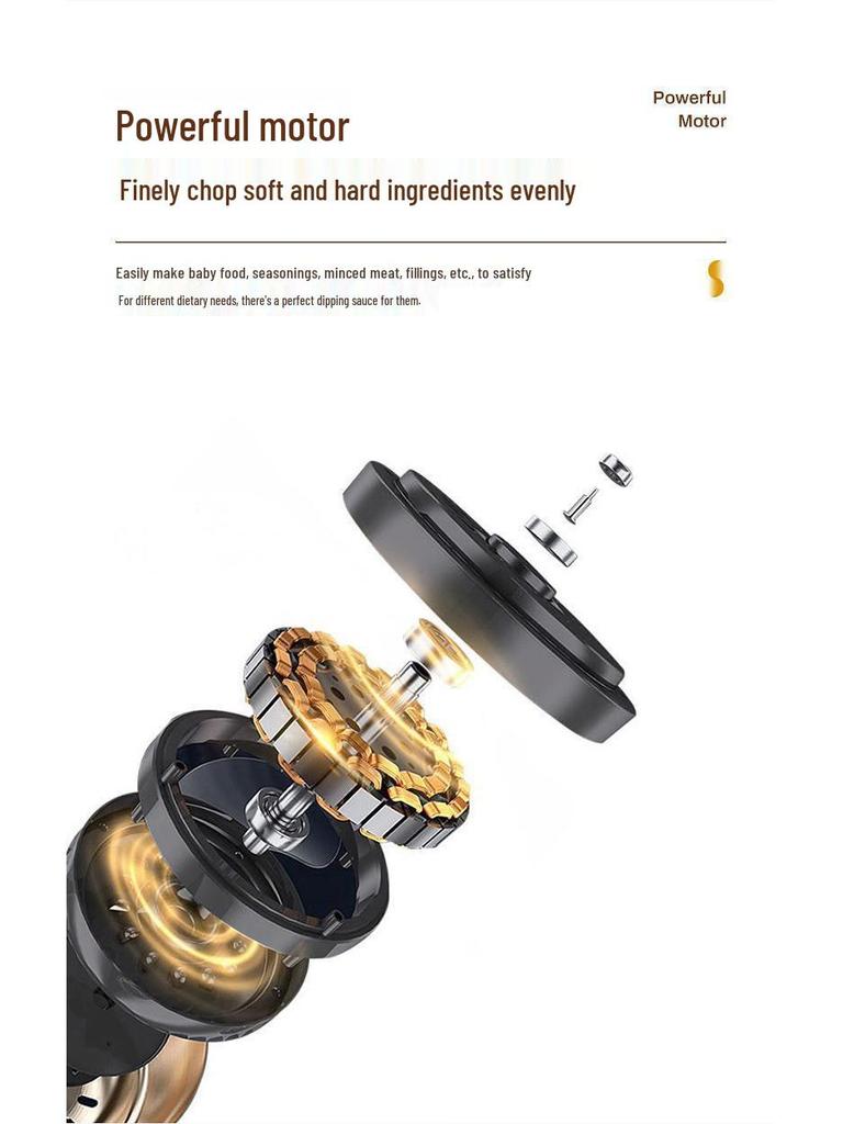 Compact Wireless Electric Garlic Chopper & Masher: Multi-functional Kitchen Tool for Mincing and Mashing Garlic