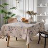 Table Cloth Honeybee Flower Print Sketch Dining Table Cloth Cotton Linen Rectangle Cover Table Tablecloth