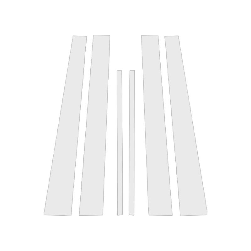 6pcs/set Car B Pillar Post Trims Chrome Plated Window Pillar Protection Stickers Anti-Scratch Decorative Cover Fit for Toyota Highlander 2001-2007