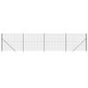 VidaXL Wire Mesh Fence and Anchor, Decorative Fence Panel, Garden Patio Protection Barrier 154275