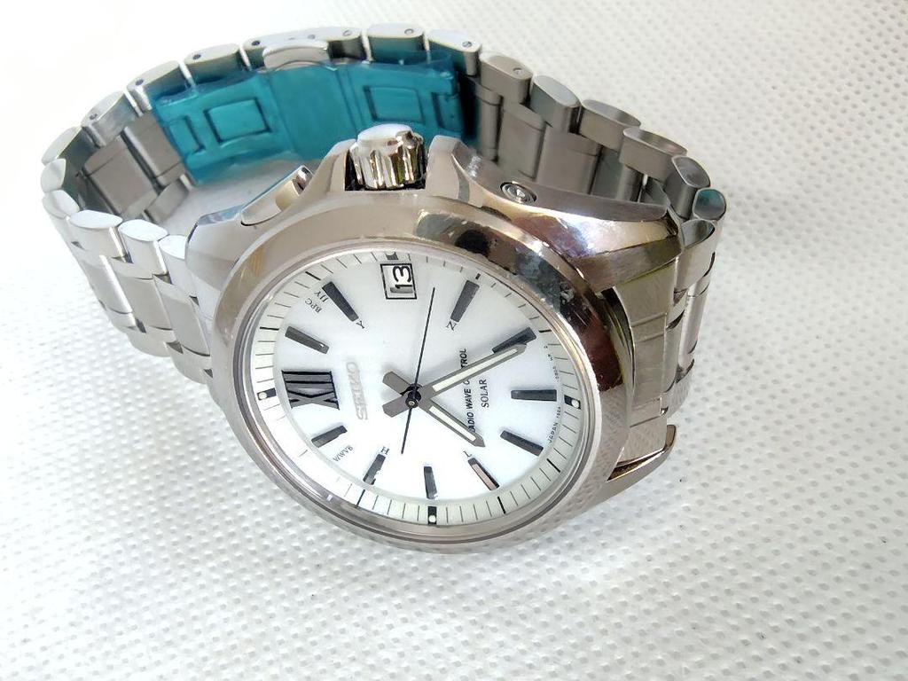 [USED] Seiko Brightz White 7B24-0AT0 Radio Solar Watch with Strap
