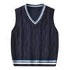 Children's V-neck Knitted Vest Boys and Girls Sleeveless Sweater Top