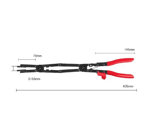Long Reach Hose Clamp Pliers with Locking Mechanism, Extra Long Reach Hose Clamp Pliers for Hard-to-Reach Hoses