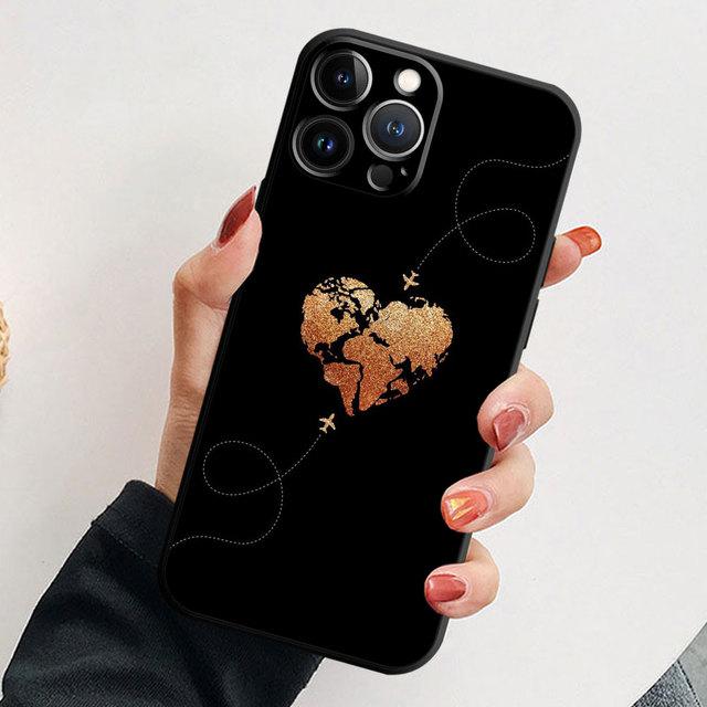 Чехол для телефона для Iphone 14 13 12 11 Pro Max Mini Xs Max Xr X 7 8 Plus 6s, мягкий силиконовый чехол Fundas World City Map Travel