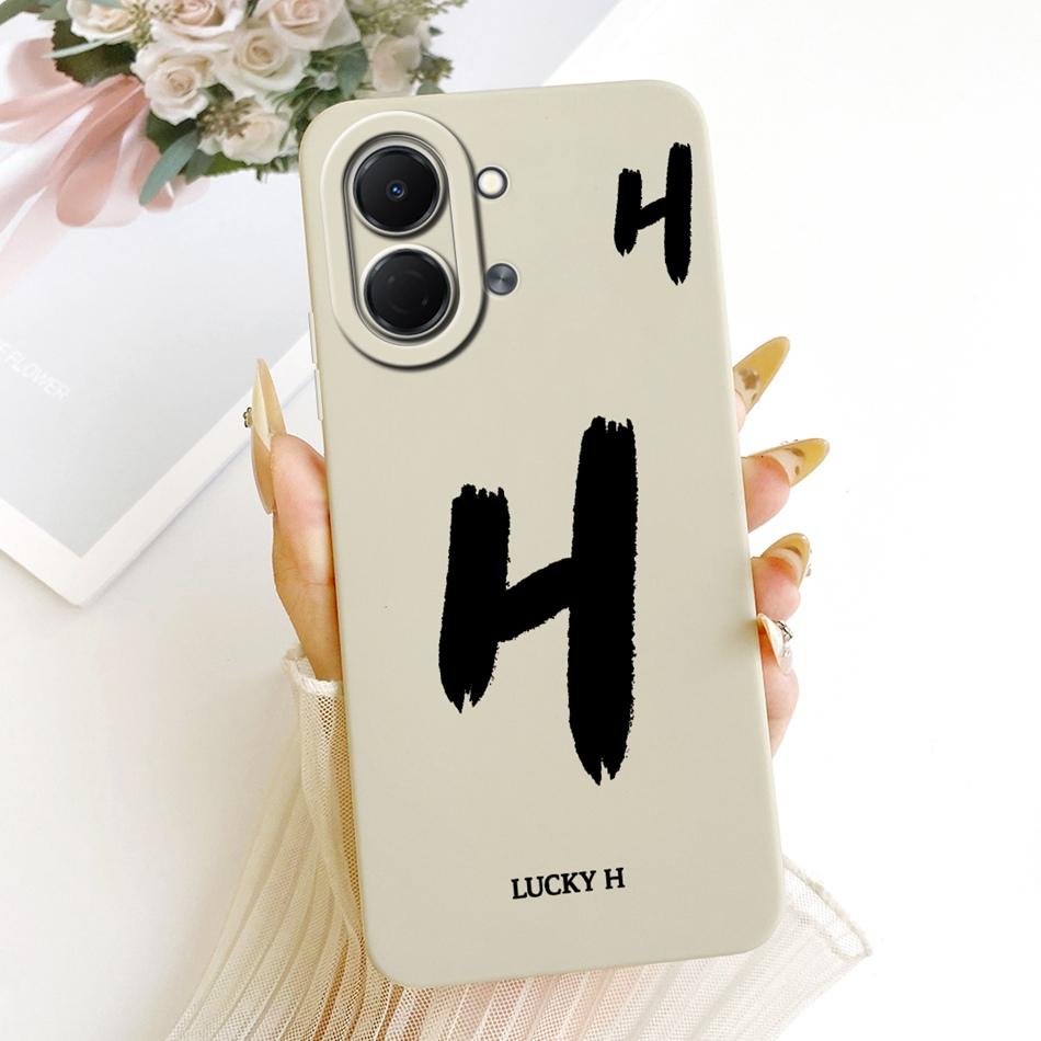 For Tecno Spark Go 3 2026 Lucky Initial Letter Phone Case For Tecno Spark Go3 KN3 Soft Silicone Shockproof Cases Bumpers