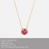SUNIBI Stainless Steel Birthstone Necklace for Woman Gold Color Bride Designer Pendant Necklaces Birthday Gift Jewelry Wholesale