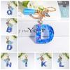 Initials Alphabet 26 Letter Keychain 26 Letter Butterfly Tassel Keychain  Home Decoration
