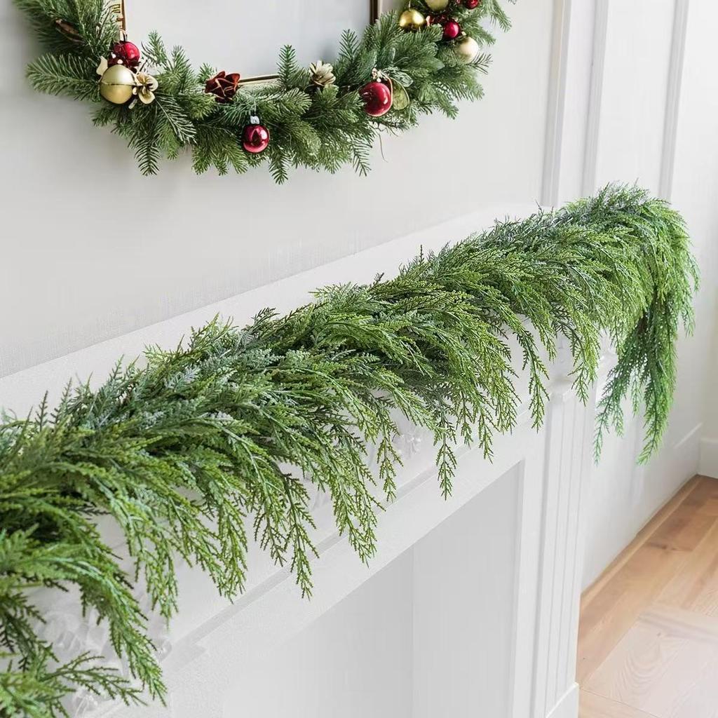 2026 New Christmas Pine Needle Staircase & Desk Decoration Ornament Vine