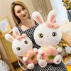 New Cute Little White Rabbit Plush Toy Peach Rabbit Rag Doll Rabbit Doll Pillow Doll Birthday Gift