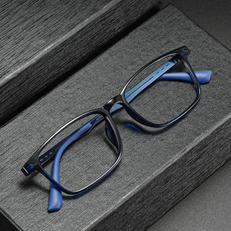 Модные удобные очки Tr90 в ретро-стиле, сверхлегкие титановые очки, квадратные мужские очки для отдыха на природе, деловые очки с большой оправой