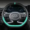 Для Hyundai Tucson IX35 NX4 Elantra 7th Sonata 10th из искусственной кожи D-образный автомобильный чехол на руль, автоаксессуары