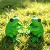 Уникальный держатель для ручек, 3D-печать, милый держатель-лягушка, ярко-зеленый, со структурой для захвата ручек, противоскользящий настольный органайзер для ручек и кистей для макияжа,