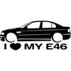 J14# I Love My BMW E46 E36 Car Stickers Decal Car Accessories Decoration