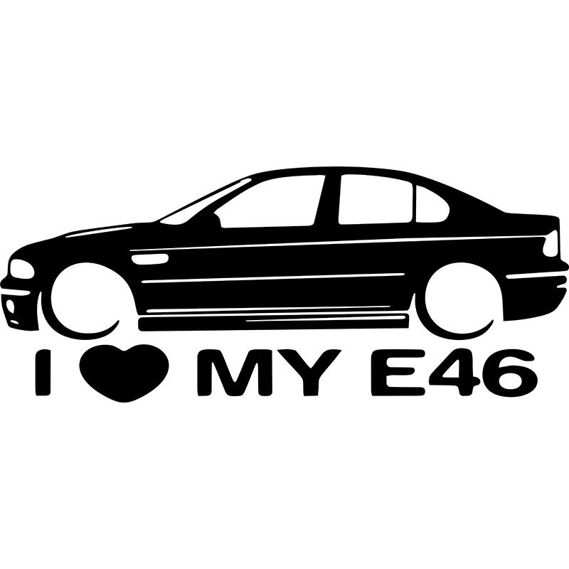 J14# I Love My BMW E46 E36 Car Stickers Decal Car Accessories Decoration