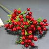 2 шт. Искусственные ягоды Реалистичные Полная жизнеспособность Хорошая детализация Отличная точность Нет увядания Нет полива Долговечная ягодная ветка Украшение для домашней вечеринки
