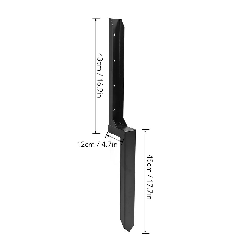 Steel Fence Post Stakes Kit Heavy Duty Steel Post Ground Spike for Repairing Tilted Broken Wood Fence