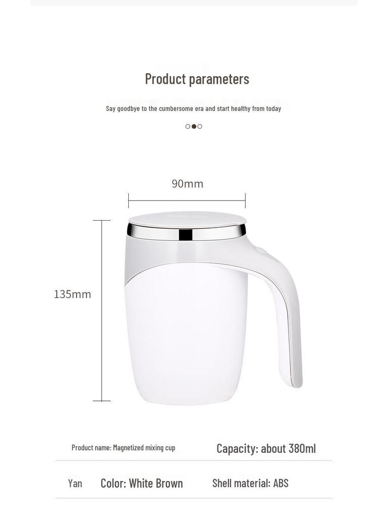 304 Stainless Steel Automatic Stirring Mug with Magnetic Rotation