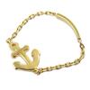 Gold Plated Ring 'Anchor Marine' Golden (flexible Ring) - 10x8 Mm