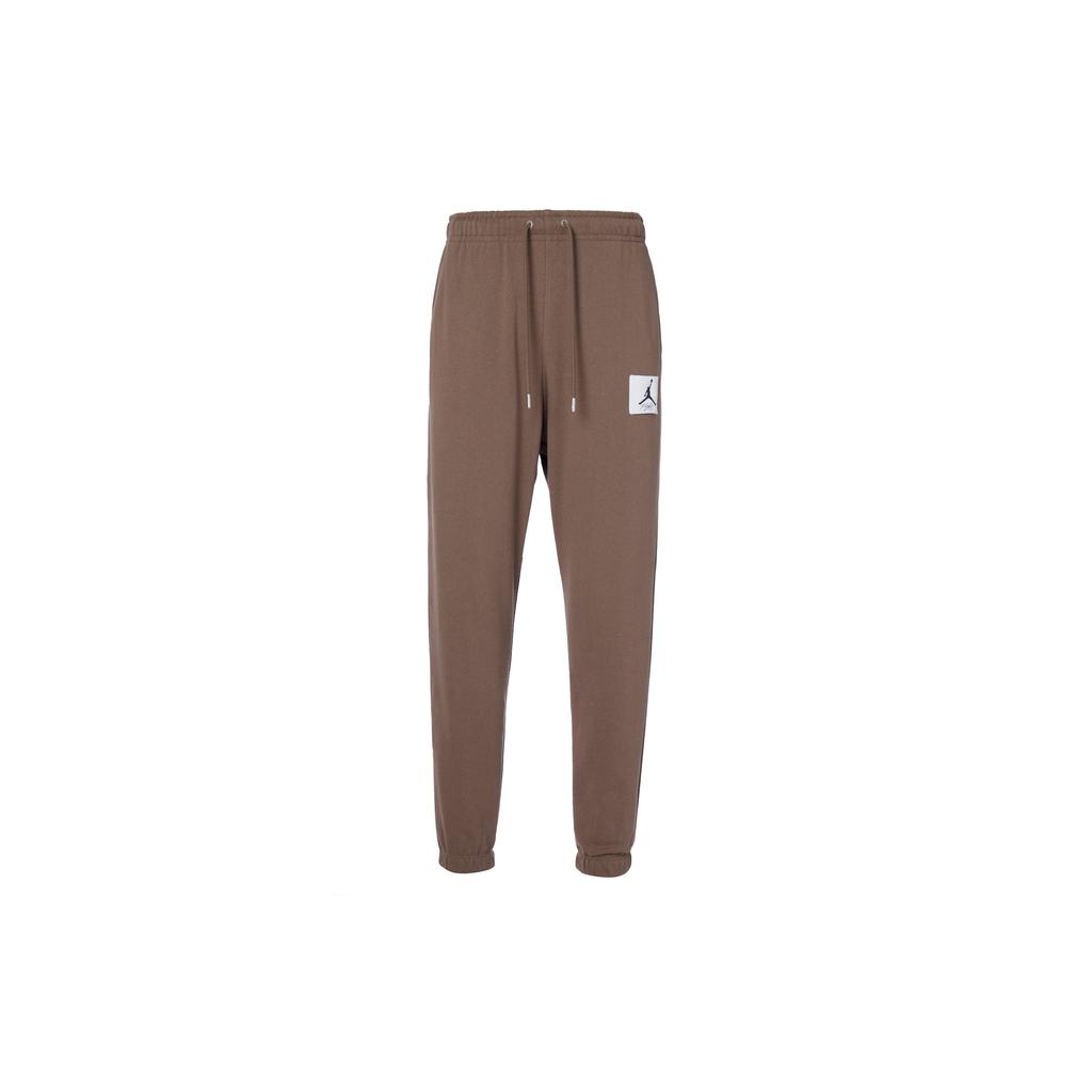 Jordan Elastic Waist Fleece-Lined Knit Joggers With Embroidered Logo Men Bottoms Light-Brown DQ7469-274