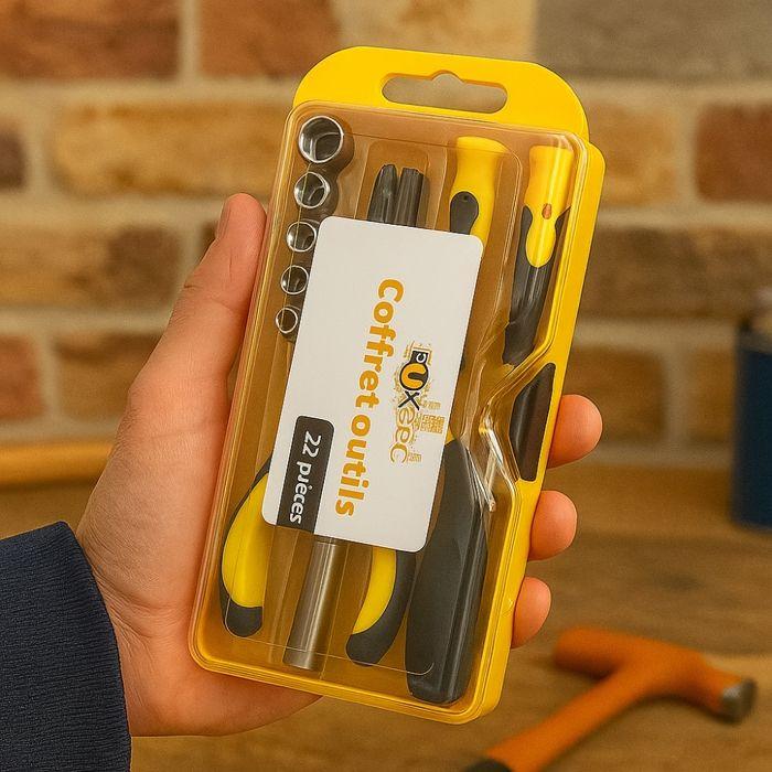 Мини Набор Инструментов 22 Предмета - BOXELEC - Отвертки, Плоскогубцы, Головки - Компактный и Удобный - Домашний Мастеринг