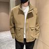 Stand-Up Collar Jacket Men'S Autumn Coat New Trend Slim Tooling On Clothes Spring And Autumn Gown Men