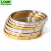 Luxury Lover Jewelry Women Bangle Titanium Steel Couple Jewelry Full Cz White Crystal Buckle Bracelets Bangles Men