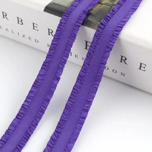 5/10 ярдов Meetee 12 мм эластичная лента с оборками, красочная плиссированная эластичная кружевная отделка, лента для головного убора, DIY швейные аксессуары для одежды