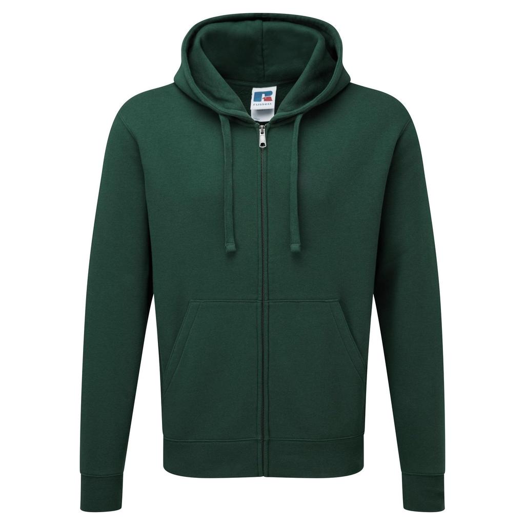 Russell Mens Authentic Full Zip Hooded Sweatshirt / Hoodie